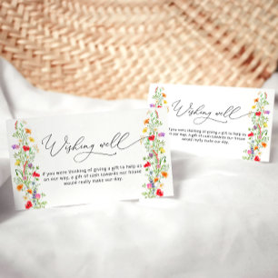 Farbenfrohe Wildblume wünscht gutes Brautparty Begleitkarte