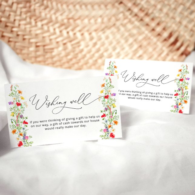 Farbenfrohe Wildblume wünscht gutes Brautparty Begleitkarte (Von Creator hochgeladen)