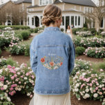 Farbenfrohe Wildblumen Die Bridge Denim Jacket Jeansjacke<br><div class="desc">Schöne farbenfrohe Wildblumen Die Braut Wedding Denim Jacket</div>