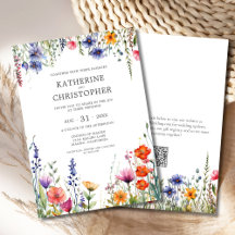 Farbenfrohe Wildblumen Elegante Hochzeit