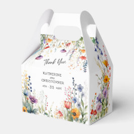 Farbenfrohe Wildblumen Elegante Kleine Hochzeit Geschenkschachtel