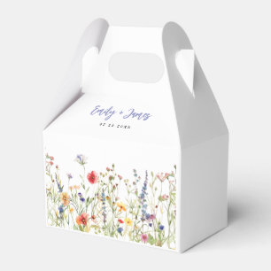 Farbenfrohe Wildblumen-Hochzeit Geschenkschachtel