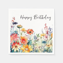 Farbenfrohe Wildblumen Lebhafte Blume Geburtstag