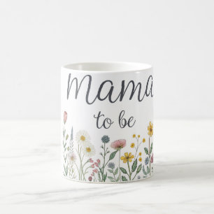 Farbenfrohe Wildblumen-Mama-To-Be-Floral-Baby-Show Kaffeetasse