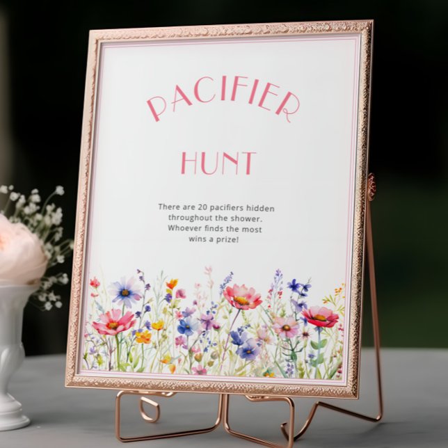 Farbenfrohe Wildblumen Schnuller Jagd Kinderdusche Poster (Von Creator hochgeladen)