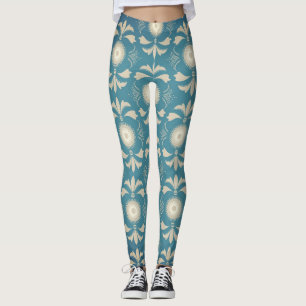 farbenfrohe wilde Blume Aquarellmalerei Leggings