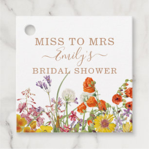 Farbenfrohe wilde Blume Country Floral Miss zu Fra Geschenkanhänger