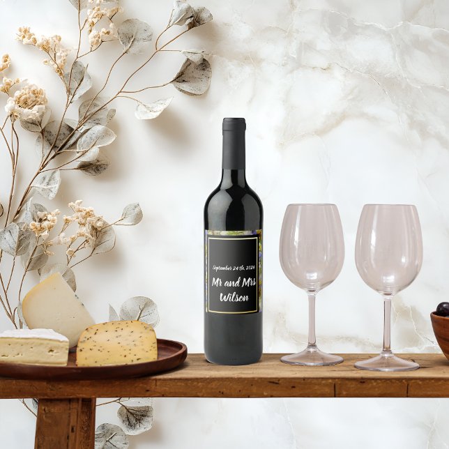 Farbenfrohe wilde Blume Hochzeiten von Weinetikett (Von Creator hochgeladen)