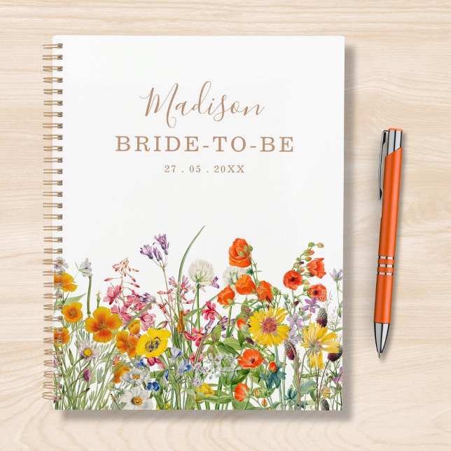 Farbenfrohe wilde Blume Personalisierte Hochzeit Planer (Von Creator hochgeladen)