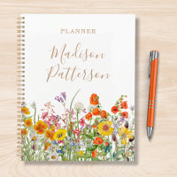 Farbenfrohe wilde Blume Personalisierter Name des