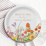 Farbenfrohe wilde Blume verpassen Frau Brautparty Pappteller<br><div class="desc">Farbenfrohe Wild Blume Country Wedding Miss To Mrs Brautparty Paper Party Teller präsentiert hübsche Blume in Orange, Gelb, lila und Rosa auf einem weißen Hintergrund mit Ihren benutzerdefinierten Informationen. Ideal für Ihr besonderes Hens Party, Junggeselinnen-Abschied, Brautparty, Pamper Party, Bachelorette Weekend und Hochzeitsfeiern mit modernen botanischen Blume und eleganter Schriftzeichen. Personalisieren...</div>