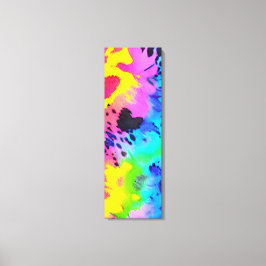 Farbenfrohe wilde Cheetah Tye Dye Muster Leinwanddruck