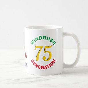 Farbenfrohe WINDRUSH GENERATION 75 Jahre Jubiläum Kaffeetasse