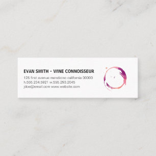 Farbenfrohe Wine Stain Mini Visitenkarte