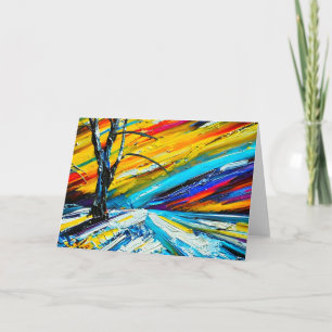 Farbenfrohe Winterlandschaft