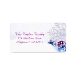 Farbenfrohe Winterwonderland Urlaubsadresse Adressaufkleber