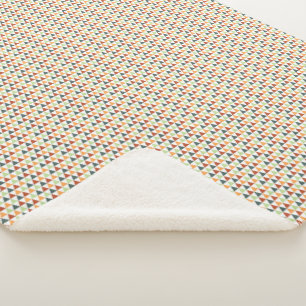 Farbenfrohe, winzige Dreiecke, geometrisches Muste Sherpadecke