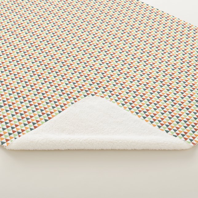 Farbenfrohe, winzige Dreiecke, geometrisches Muste Sherpadecke (3/4)