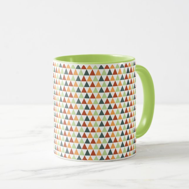 Farbenfrohe, winzige Dreiecke Tasse (VorderseiteRechts)