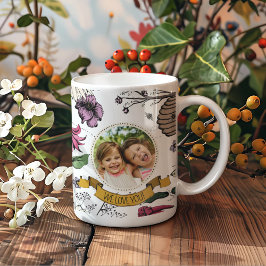 Farbenfrohe Wir Liebe Sie Kinder Foto & Name König Kaffeetasse