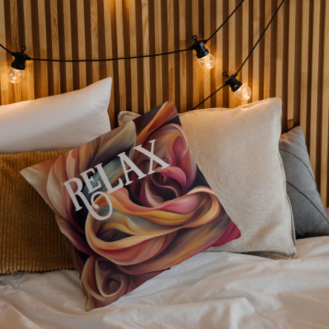 Farbenfrohe Wirbel Abstrakt, inspirierend Kissen (RELAX - perfect pillow for a cozy bed)