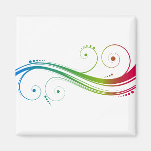 Farbenfrohe Wirbel Magnet
