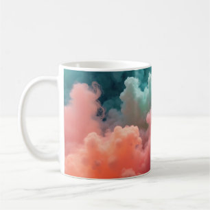 Farbenfrohe Wirbelwolken Kaffeetasse