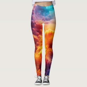 Farbenfrohe Wolken Leggings
