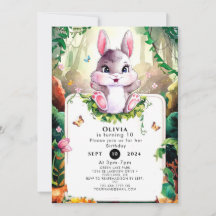 Farbenfrohe Woodland Bunny Birthday