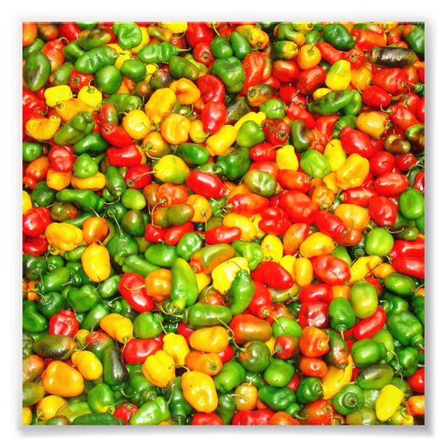 Farbenfrohe würzige Chili Fotodruck (Vorne)