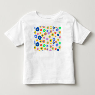 Farbenfrohe Y2K-Blume-Indie-Muster Kleinkind T-shirt