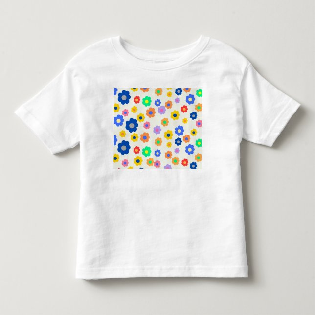 Farbenfrohe Y2K-Blume-Indie-Muster Kleinkind T-shirt (Vorderseite)