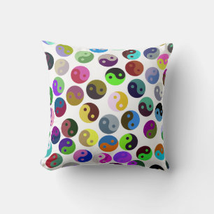 Farbenfrohe Ying Yang Pattern Kissen
