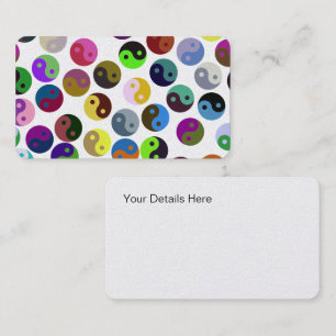 Farbenfrohe Ying Yang Pattern Visitenkarte