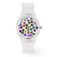 Farbenfrohe Ying Yang Pattern Watch