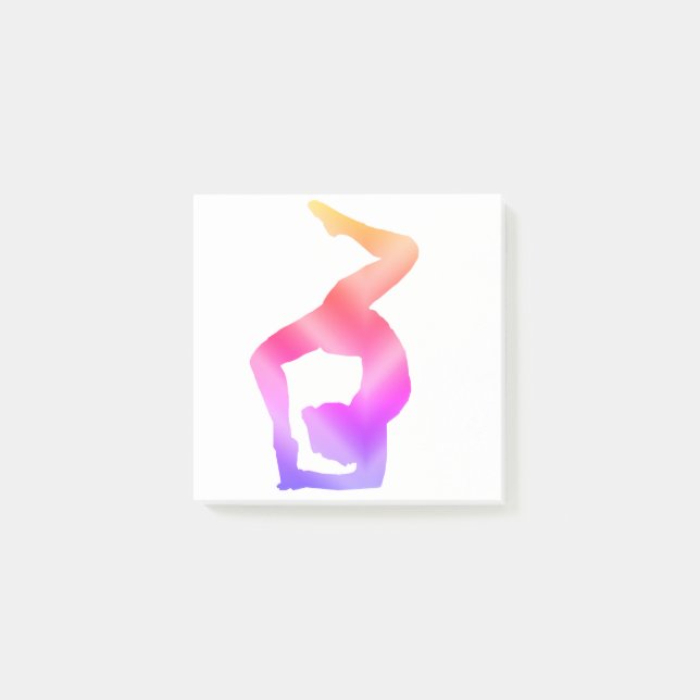 Farbenfrohe Yoga Position Chakras Art Post-it Klebezettel (Vorderseite)