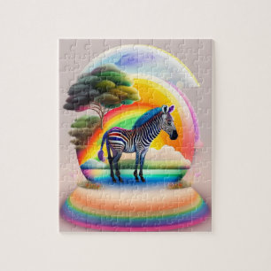 Farbenfrohe Zebra mit Regenbogenfarben, Zebra