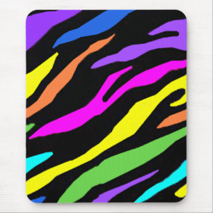 Farbenfrohe Zebra Muster - Mousepad
