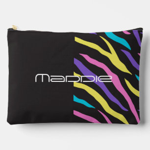 Farbenfrohe Zebra Streifen Muster Zubehör Beutel