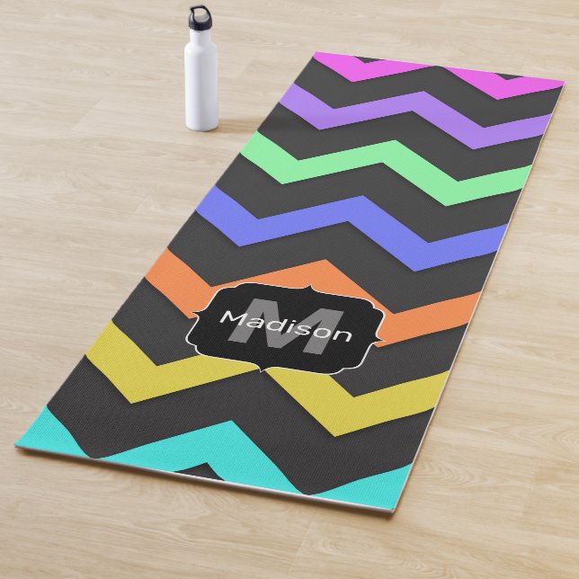Farbenfrohe Zickzack Coole Summer Fun Muster Monog Yogamatte (Beispiel)