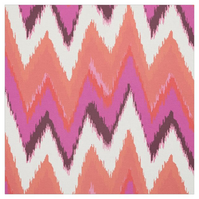 Farbenfrohe Zickzack Kat-Tribal-Muster Stoff (Muster)