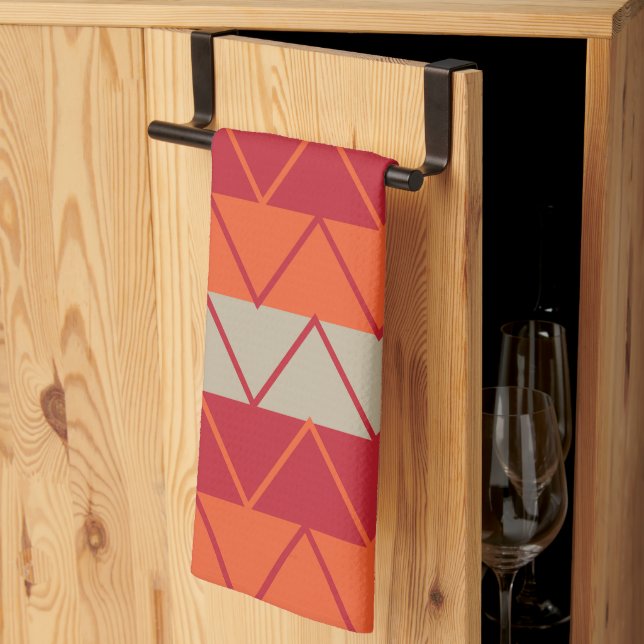 Farbenfrohe Zickzack Streifenmuster Geschirrtuch (Drittel gefaltet)