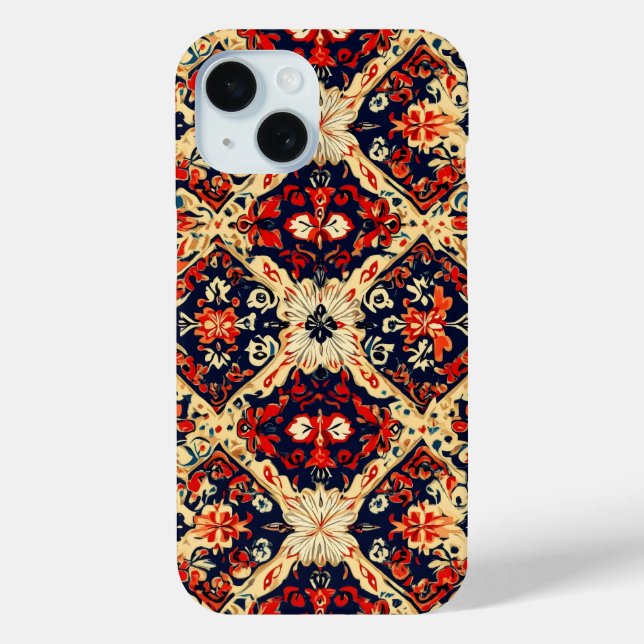 Farbenfrohe Ziermuster Case-Mate iPhone Hülle (Rückseite)