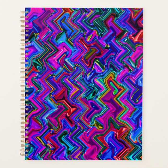 Farbenfrohe Zigzag #1 - Planer (Vorderseite)