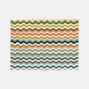 Farbenfrohe Zigzag mehrfarbiges Muster Fleecedecke