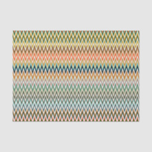 Farbenfrohe Zigzag mehrfarbiges Muster Seidenpapier
