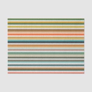 Farbenfrohe Zigzag mehrfarbiges Musterteppichpapie Seidenpapier