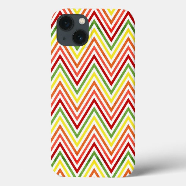 Farbenfrohe Zigzag Zickzack Muster Case-Mate iPhone Hülle (Rückseite)