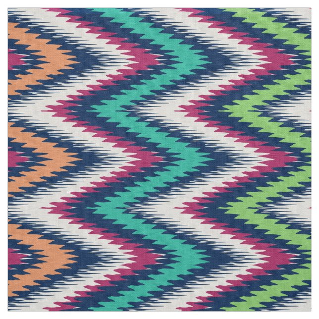 Farbenfrohe Zigzag Zickzack Muster Stoff (Muster)