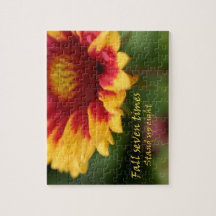Farbenfrohe Zinnia-Blume-Puzzle